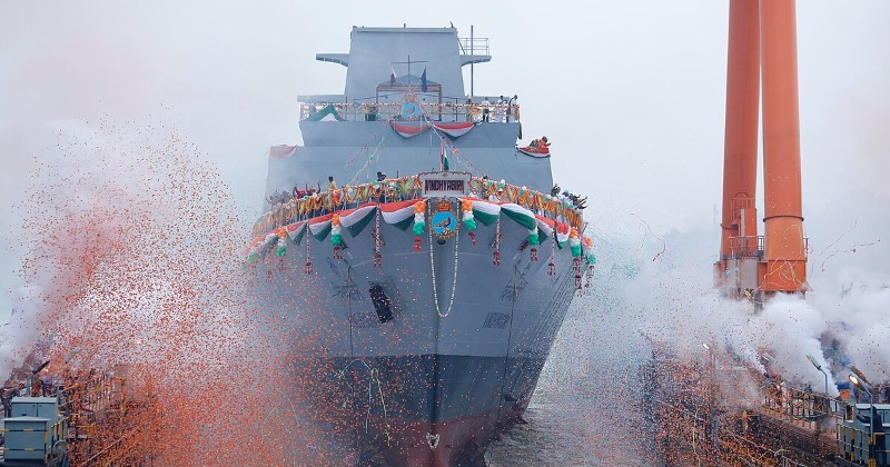 Indian Navy Gets New Warship Most Advanced Ins Vindhyagiri