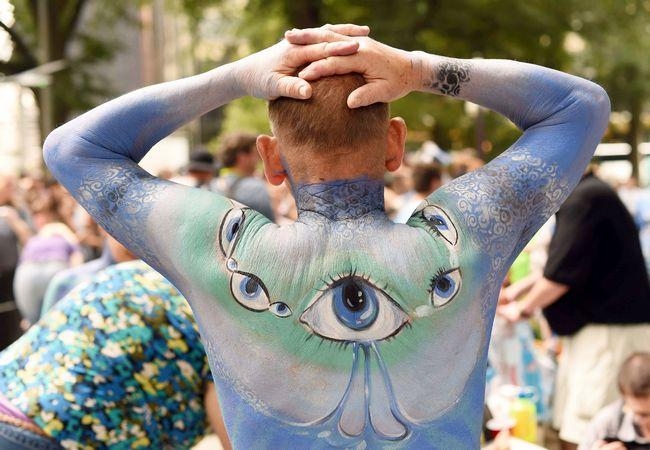 Naked Body Painting In New York