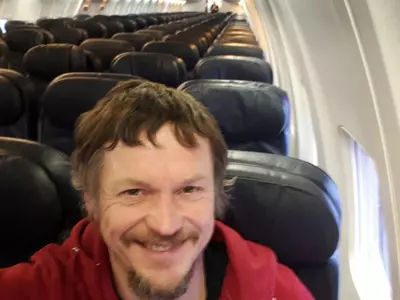 Airlines, Aeroplane, Man alone in plane