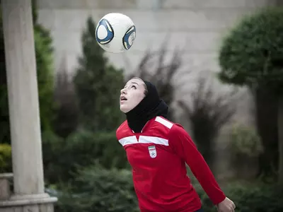 iran women playing football