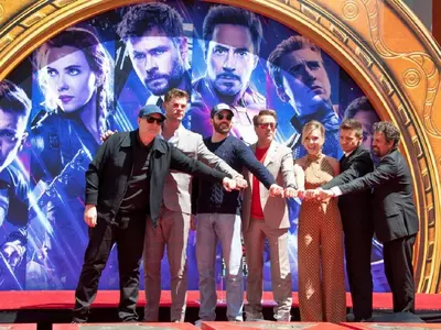 Avengers Endgame reunion at San Diego Comic Con.