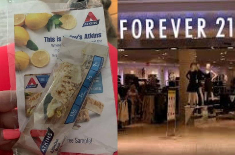 Forever 21 apologizes for sending Atkins bars with online orders