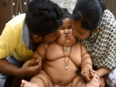 Obese punjabi baby