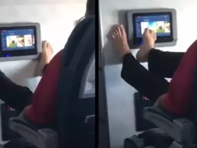 Passenger Swipes With Feet