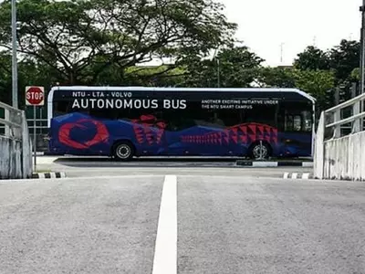Volvo Autonomous Electric Bus, Worlds First Autonomous Electric Bus, Electric Self Driving Bus, Volv