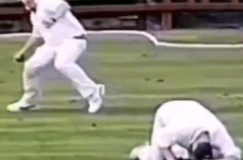 Fielder Tries To Throw Ball To The Wicket-keeper, Hits His Teammate On The Butt Instead Fielder Tries To Throw Ball To The Wicket-keeper, Hits His Teammate On The Butt Instead
