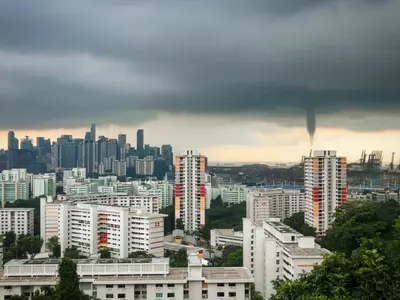 Singapore weather waterspout