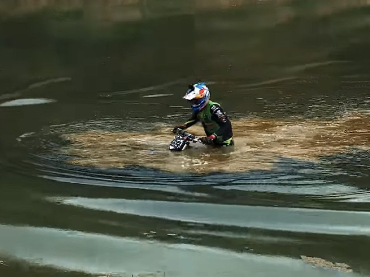 electric bike in water