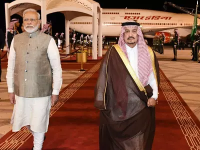 PM Modi Arrives In Saudi Arabia