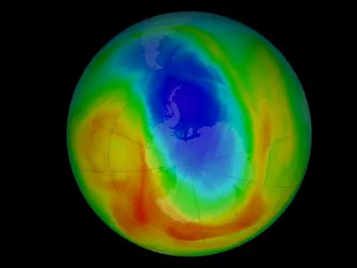 the ozone hole over Antarctica reached its peak of 6.3-million square miles on September 8 and shran