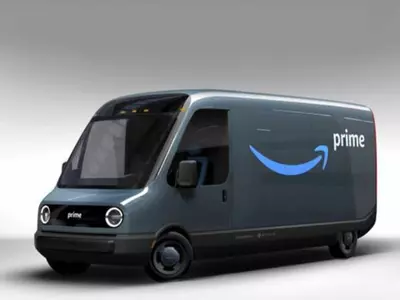 Amazon Electric Delivery Van, Electric Vehicle, Amazon Electric Vehicle, Amazon Electric Van, EV Log