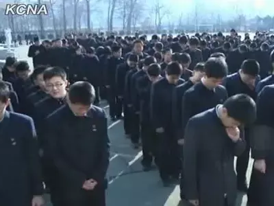 mourners in pyongyang