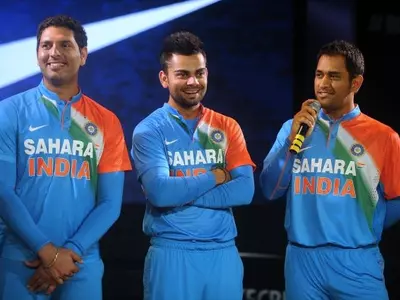 Team India sports new jersey, a fitter Yuvraj