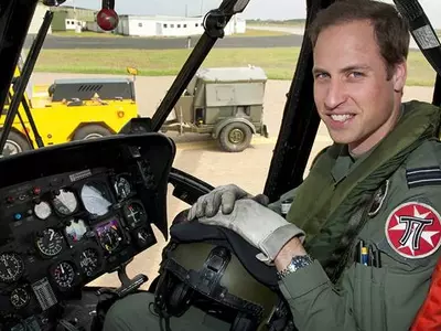 Prince William in chopper saves drowning girl