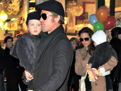 Brad Pitt, Angelina Jolie and Vivienne Jolie-Pitt