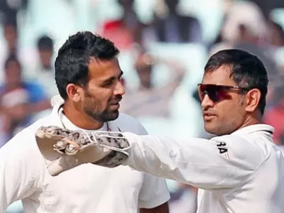 Zaheer Khan and M S Dhoni