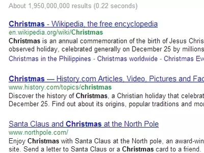 type christmas into google