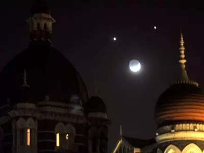 Venus, Jupiter, and the moon