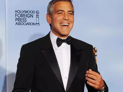 George Clooney mocks injured Brad Pitt at Golden Globes