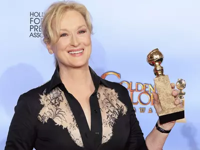 Meryl Streep swears in Globes acceptance speech