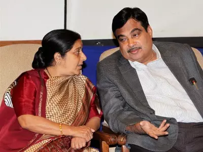 Nitin Gadkari Sushman Swaraj