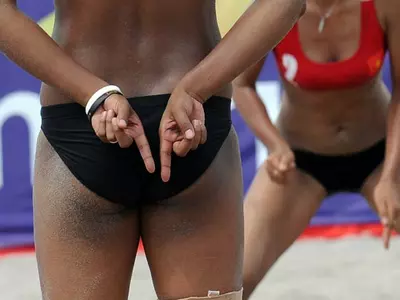 Women can cover up at Olympic beach volleyball