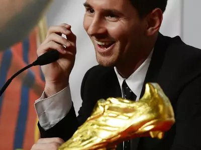 Messi receives Golden Boot as Europe's top scorer