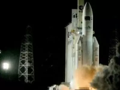 European rocket blasts off for ISS