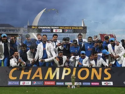 India beat England by five runs in the final of the Champions Trophy. (Getty Images)