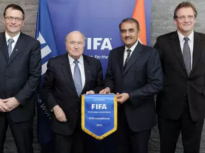 Sepp Blatter and Praful Patel