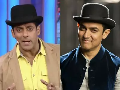 Salman Khan and Aamir Khan wear the same Dhoom 3 hat