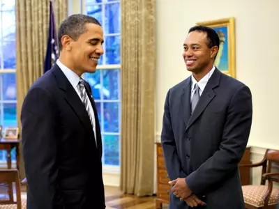Barack Obama Tees It Up with Tiger Woods
