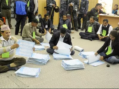 Election Officials Begin Counting Votes in Nepal
