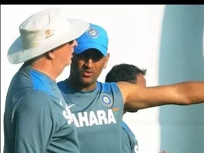 MS Dhoni captain Indian cricket team during a practise session at Vidarbha Cricket Association Stadium