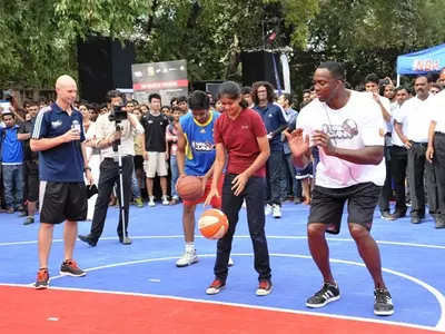 Horace Grant In Delhi To Promote NBA Jam