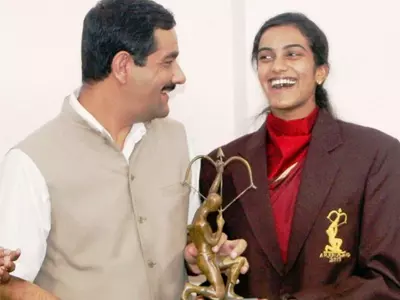 P V Sindhu Receives Arjuna Award