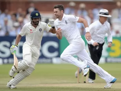Ravindra Jadeja (left) and James Anderson were involved in Pushgate controversy in Old Trafford (Getty Images)