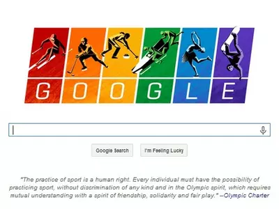 Google Doodle Flies Gay Flag for Sochi Olympics