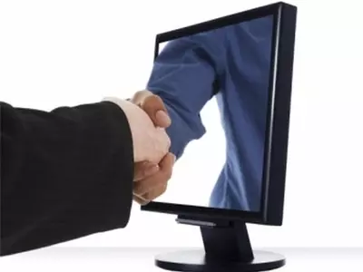 Handshake Through Computer Screen
