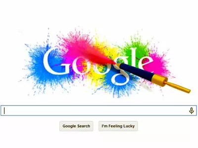 Google Doodle Holi