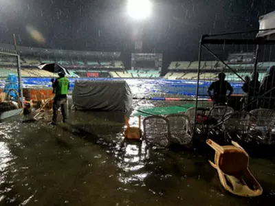 Both the teams had to skip their match-eve practice on Monday as the ground remained under cover, thanks to unrelenting rainfall since Sunday afternoon because of a low pressure formation over the Bay of Bengal. (PTI File Photo)