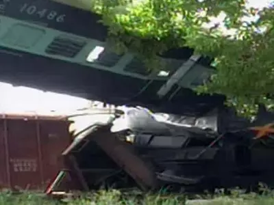 Gorakhdham Express collides with stationary goods train in UP