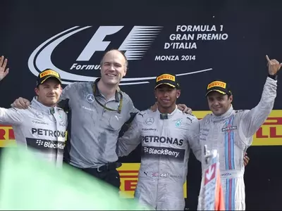 Nico Rosberg, Evan Short, Lewis Hamilton, Felipe Massa