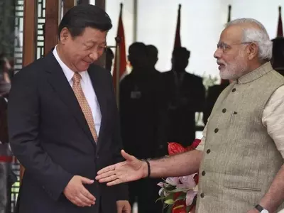 Narendra Modi with chinese president Xi Jinping