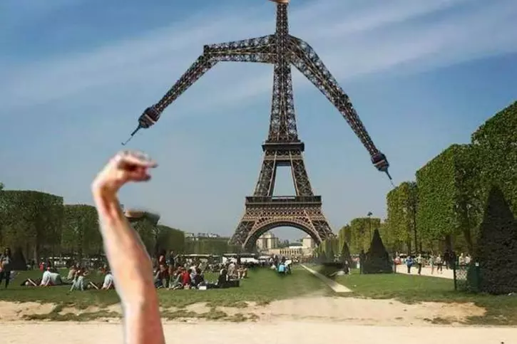 Man Asks People To Photoshop Eiffel Tower Under His Finger, Gets