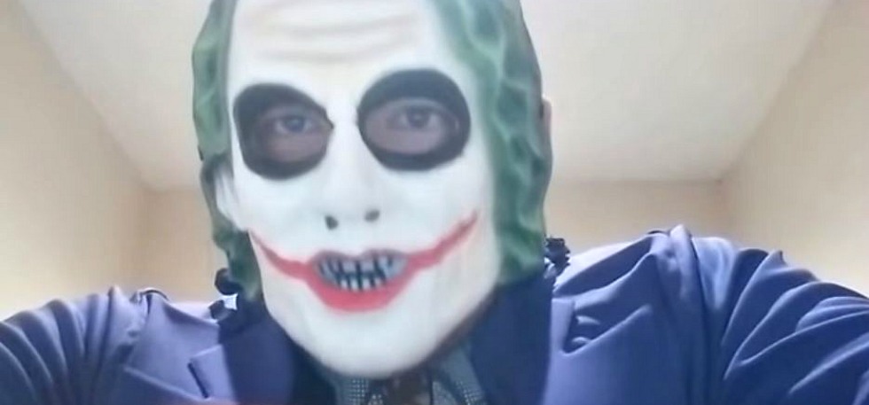 In A Chilling Video, This Man In A Joker Mask Has Vowed To Kill One ...