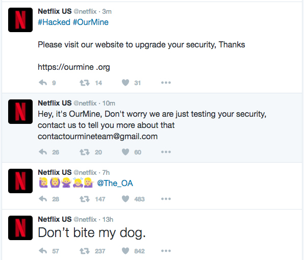 Netflixs Twitter Account Hacked By Ourmine Who Love Exposing Digital