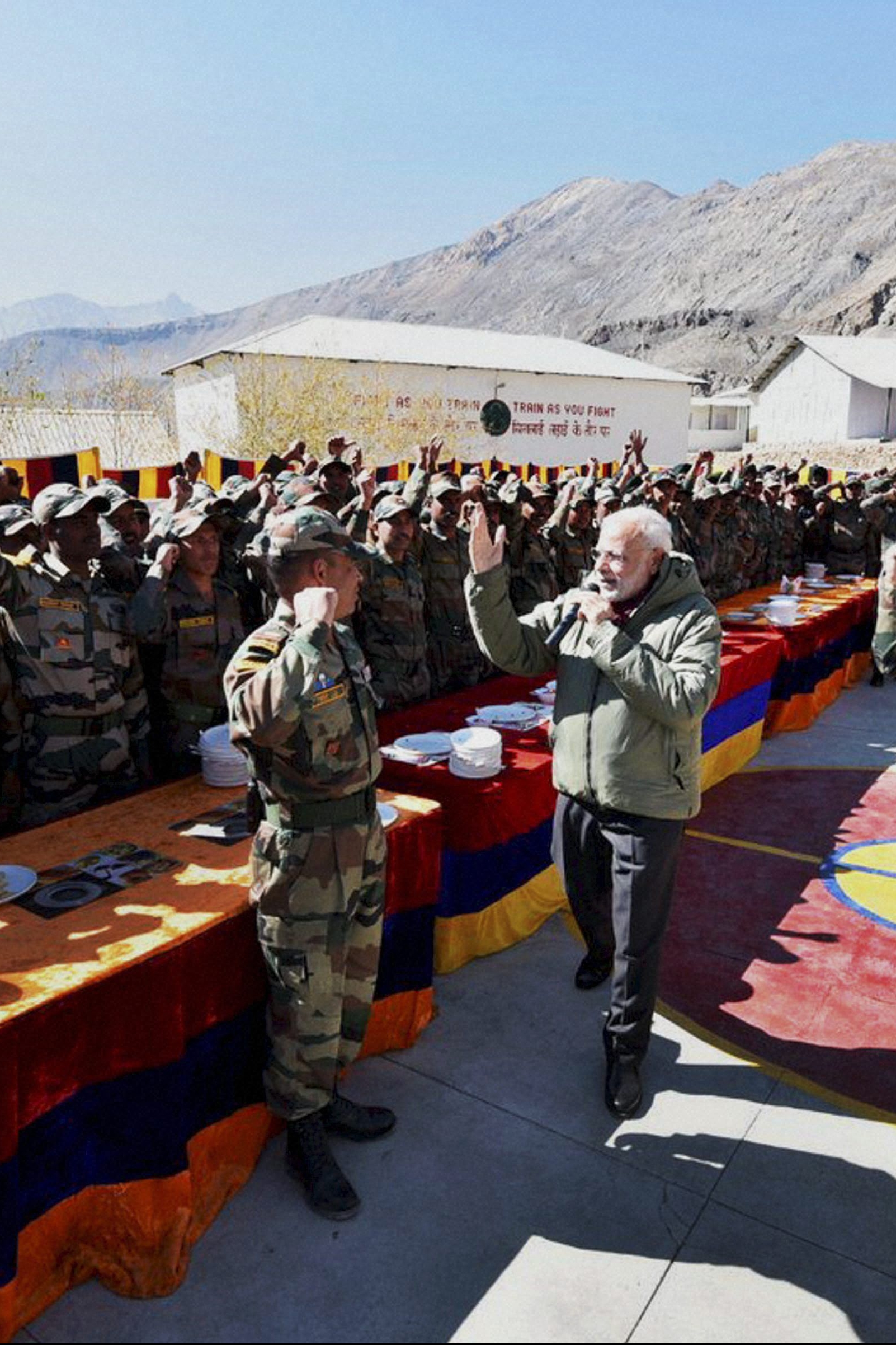 Image result for Prime Minister Narendra Modi celebrates Diwali with soldiers near India-China border
