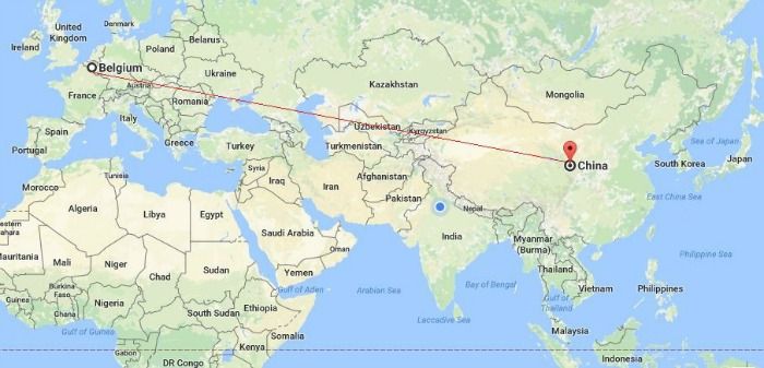 Chinese Made Cars Being Exported To Europe On A Train ...