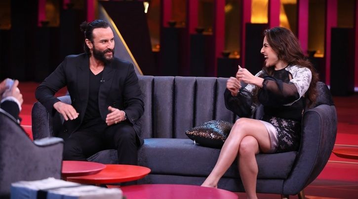 Father Daughter Duo Saif Sara Ali Khan Discuss Their Modern Family Over Steaming Cups Of Koffee Karan johar's most controversial show koffee with karan brought the young actress on television for the first time. father daughter duo saif sara ali